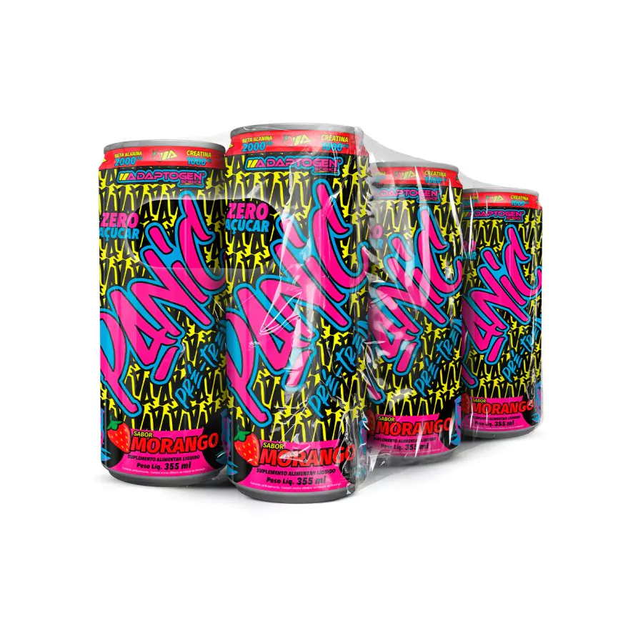 ADAPTOGEN PANIC PRÉ-TREINO DRINK MORANGO (PACK 6UN)