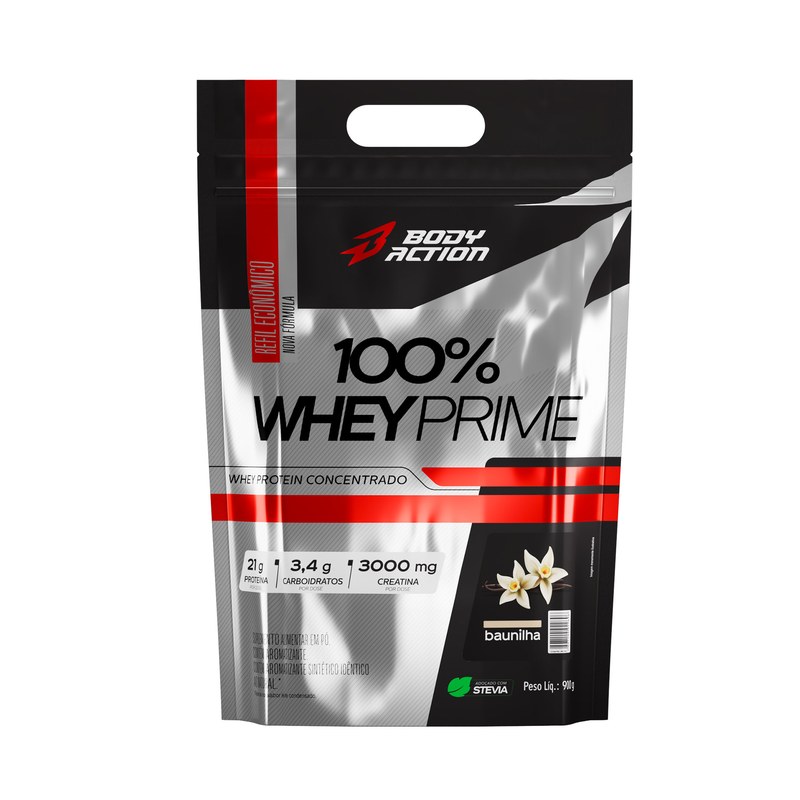 BODY ACTION WHEY 100% PRIME BAUNILHA REFIL