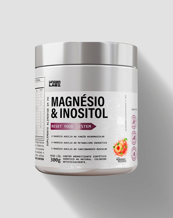 UNDER LABZ MAGNESIO INOSITOL MORANGO COM PESSÊGO
