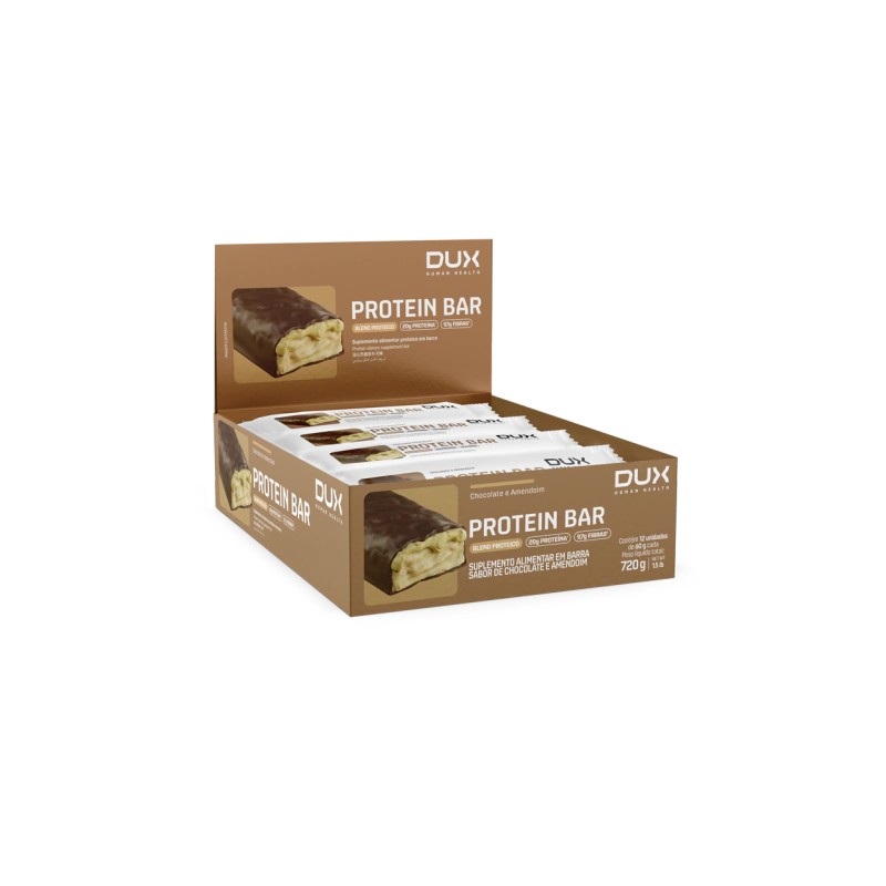 DUX PROTEIN BAR 60G - CHOCOLATE E AMENDOIM
