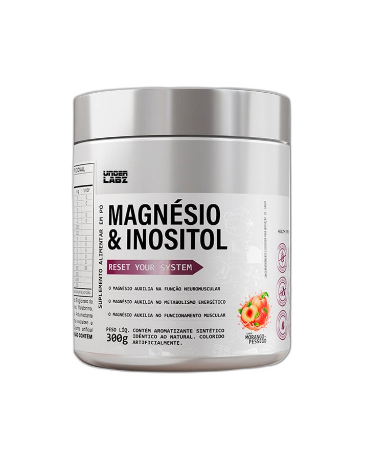 UNDER LABZ MAGNESIO INOSITOL MORANGO COM PESSÊGO
