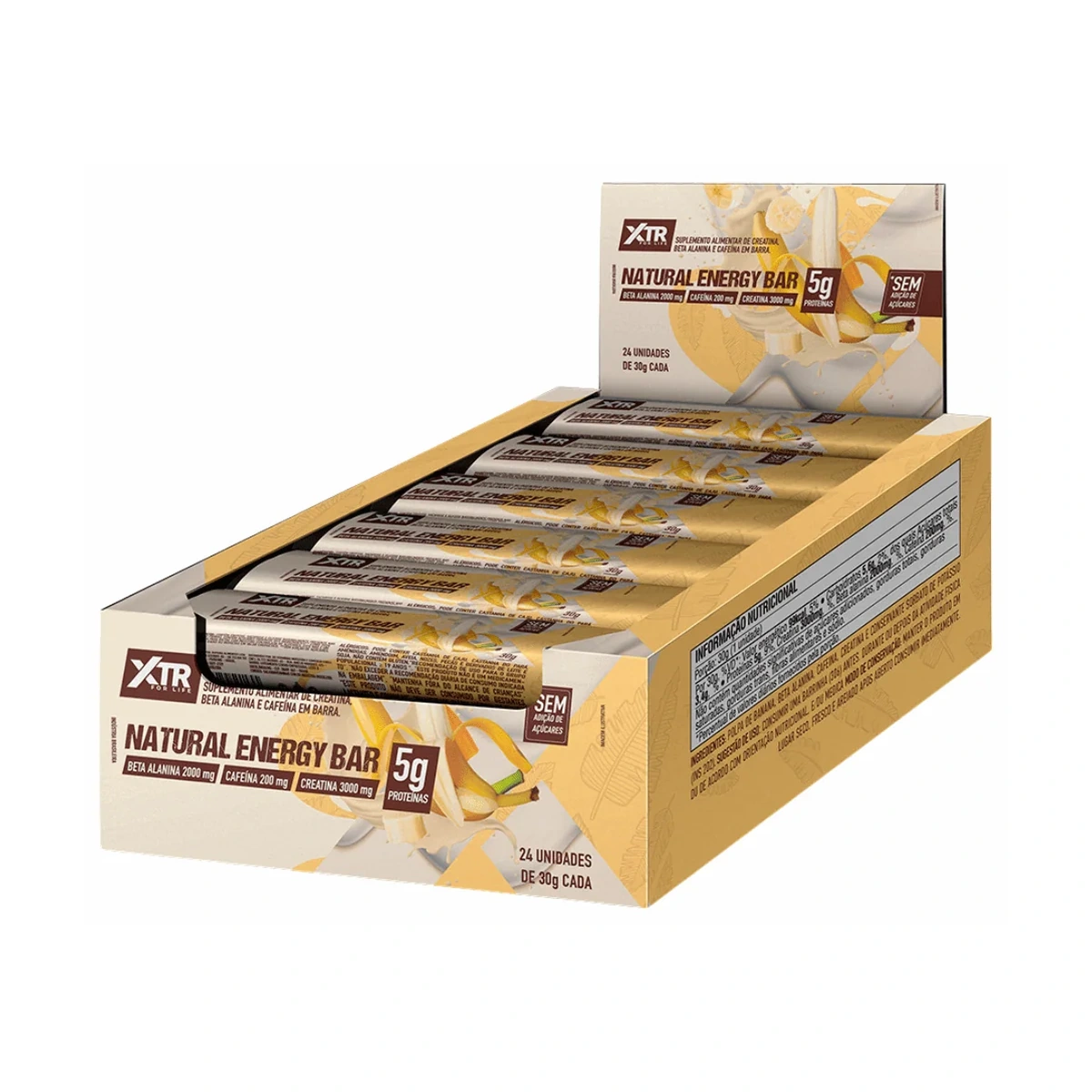 XTR BANANINHA NATURAL ENERGY BAR 5G (200MG CAFEINA - 3000MG CREATINA - 2000MG BETA ALANINA)