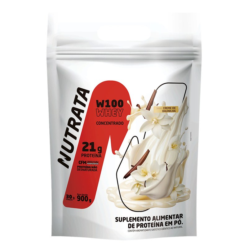 NUTRATA W100 WHEY CONCENTRADO CREME DE BAUNILHA REFIL