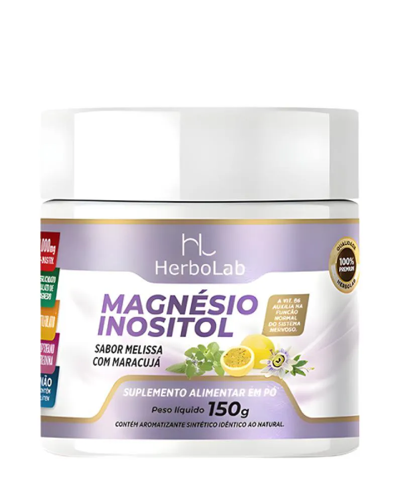 HERBOLAB MAGNESIO INOSITOL + VITAMINAS MELISSA COM MARACUJA