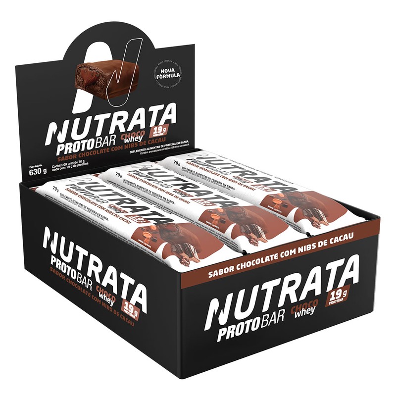 NUTRATA BARRA PROTO CHOCOLATE COM NIBS DE CACAU 70G