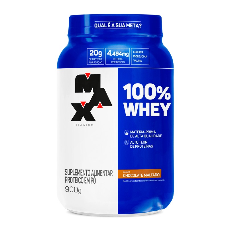 MAX TITANIUM WHEY 100% CHOCOLATE MALTADO POTE
