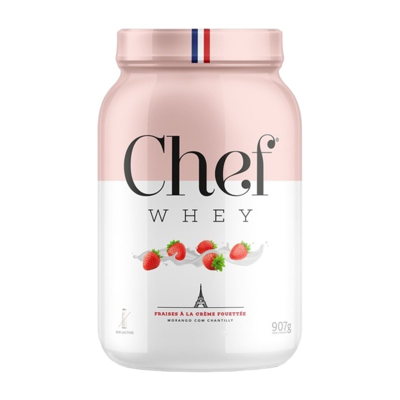 CHEF WHEY CHEF WHEY FRAISSES A LA CREME FOUTTEE ( MORANGO C/ CHANTILLY ) - ZERO LACTOSE