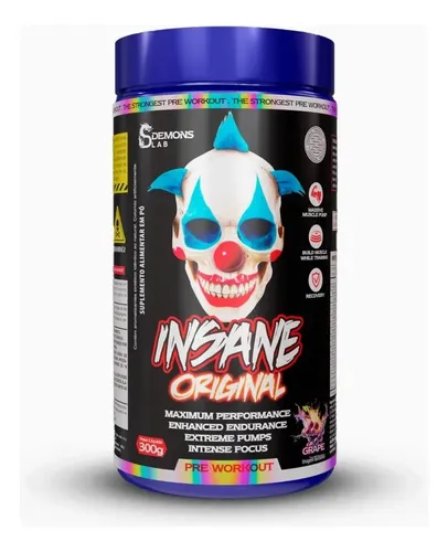 DEMONS LAB PRÉ TREINO INSANE ORIGINAL GRAPE