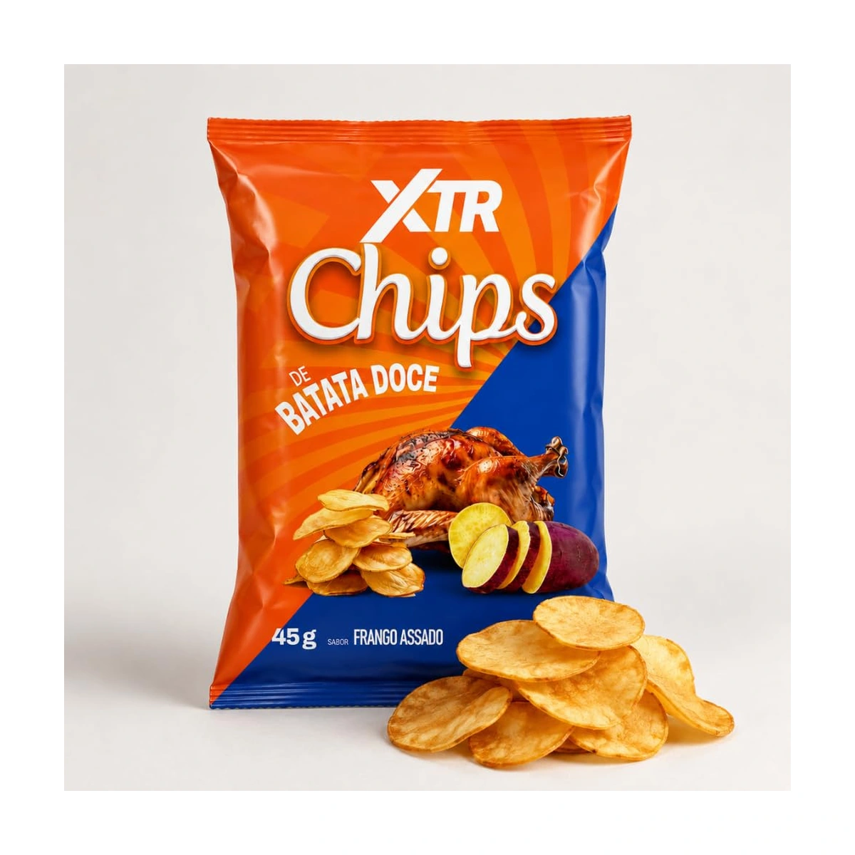 XTR CHIPS DE BATATA DOCE FRANGO ASSADO