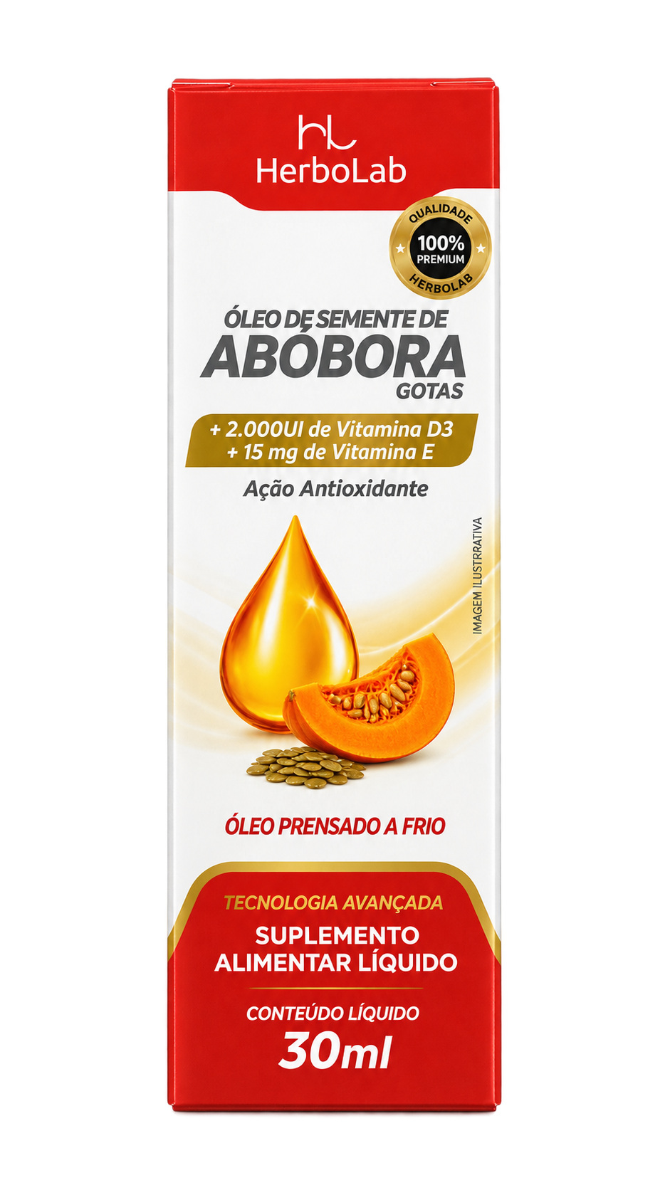 HERBOLAB OLEO DE SEMENTE DE ABOBORA