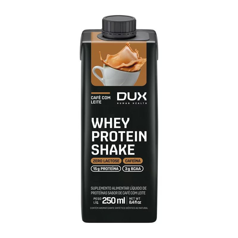 DUX WHEY SHAKE PRONTO PARA BEBER ZERO LACTOSE CAFÉ COM LEITE