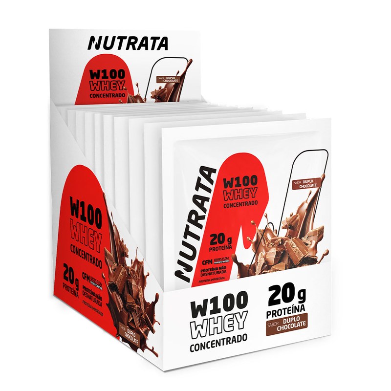 NUTRATA W100 WHEY CONCENTRADO CHOCOLATE SACHÊ