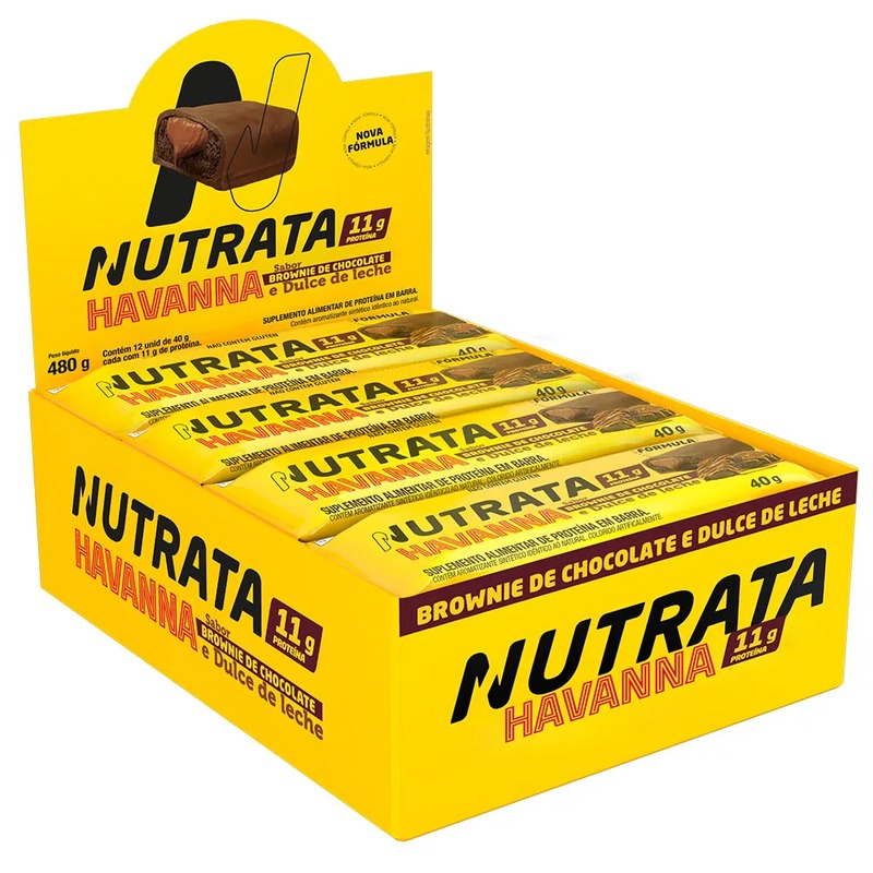 NUTRATA BARRA GREGO HAVANNA DOCE DE LEITE E BROWNIE - 40G
