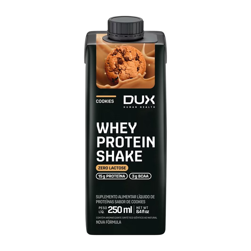 DUX WHEY SHAKE PRONTO PARA BEBER ZERO LACTOSE COOKIES