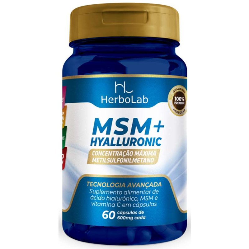 HERBOLAB MSM + HYALURONIC (MSM + ÁCIDO HIALURÔNICO + VITAMINA C)