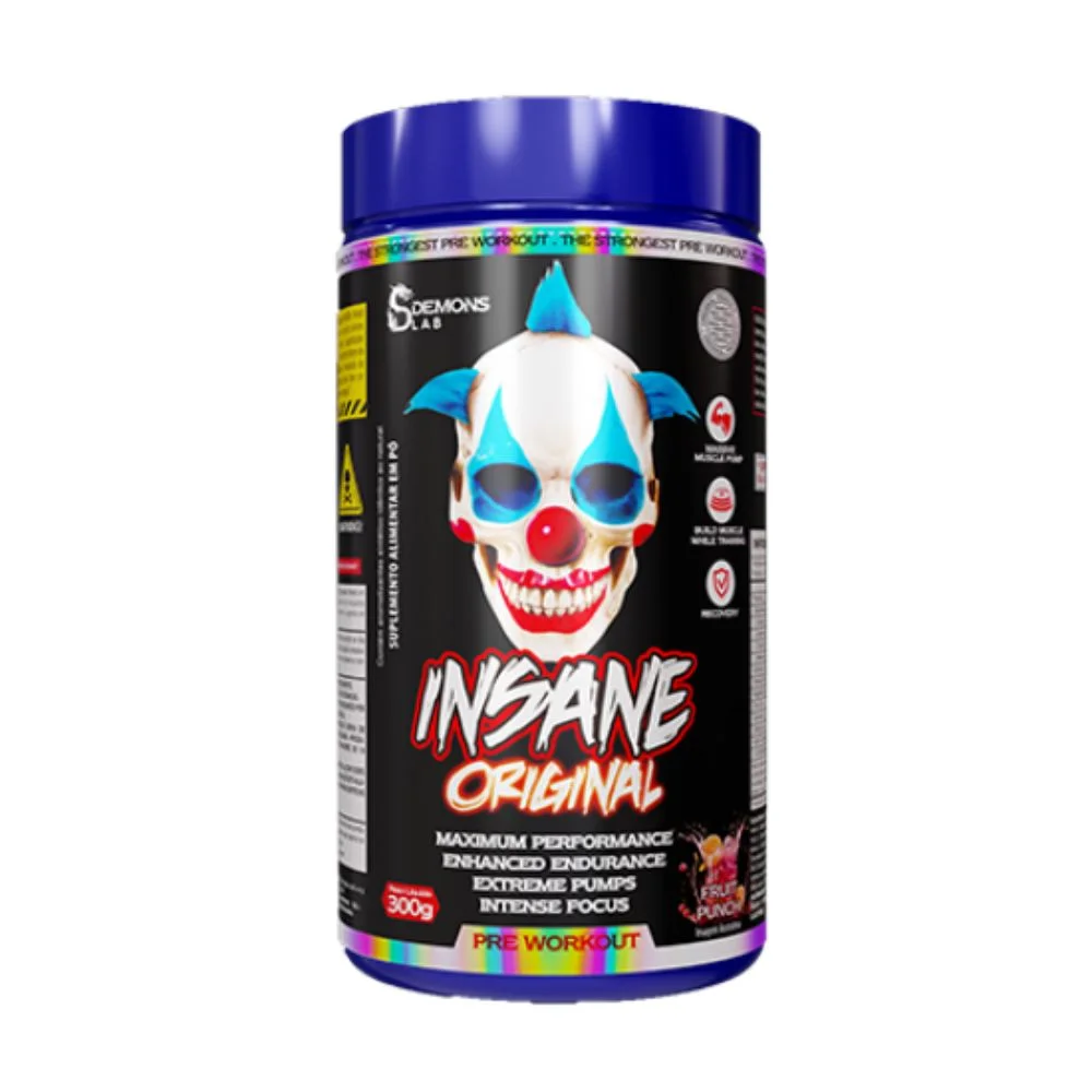 DEMONS LAB PRÉ TREINO INSANE ORIGINAL FRUIT PUNCH