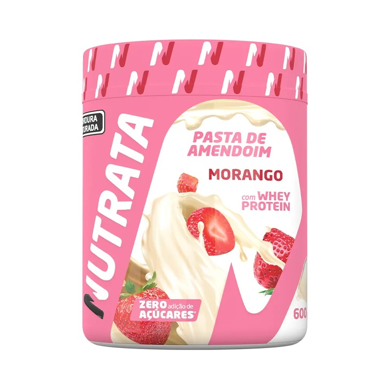 NUTRATA PASTA DE AMENDOIM MORANGO COM CHOCOLATE BRANCO