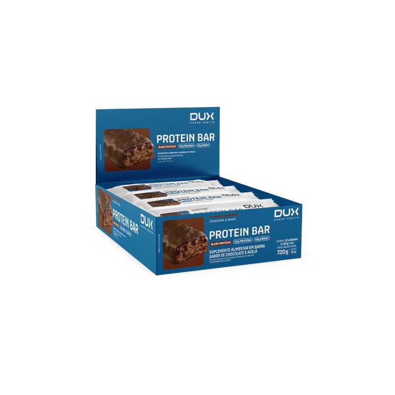 DUX PROTEIN BAR 60G - CHOCOLATE E AVELA