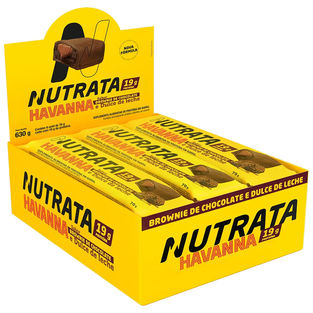 NUTRATA BARRA PROTO HAVANNA BROWNIE DE CHOCOLATE E DOCE DE LEITE - 70G
