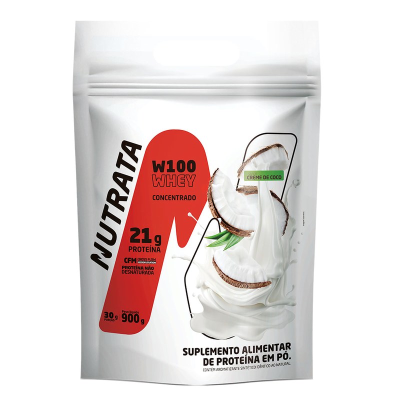 NUTRATA W100 WHEY CONCENTRADO CREME DE COCO REFIL
