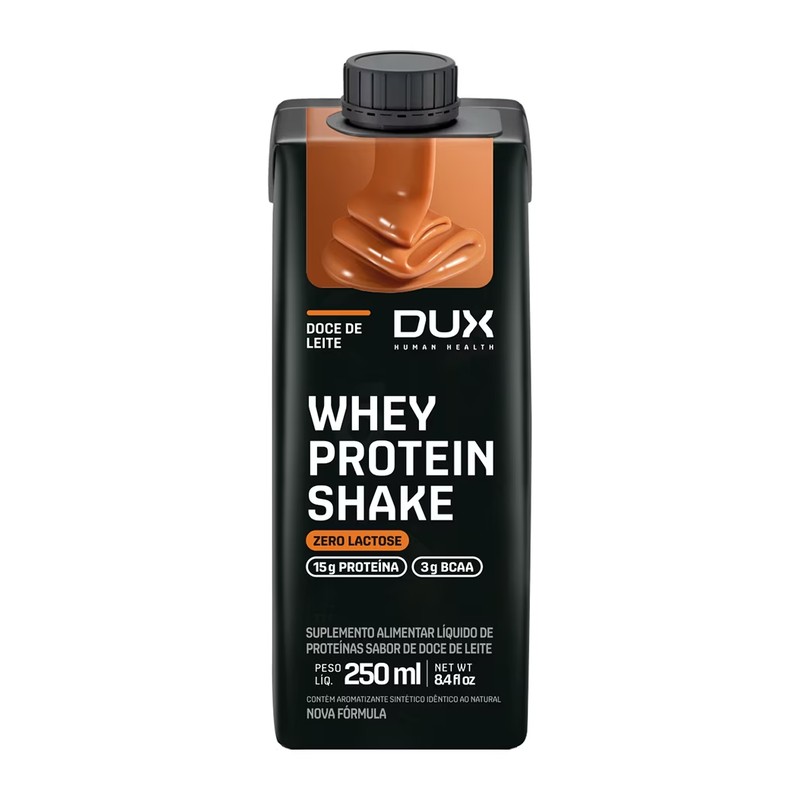 DUX WHEY SHAKE PRONTO PARA BEBER ZERO LACTOSE DOCE DE LEITE