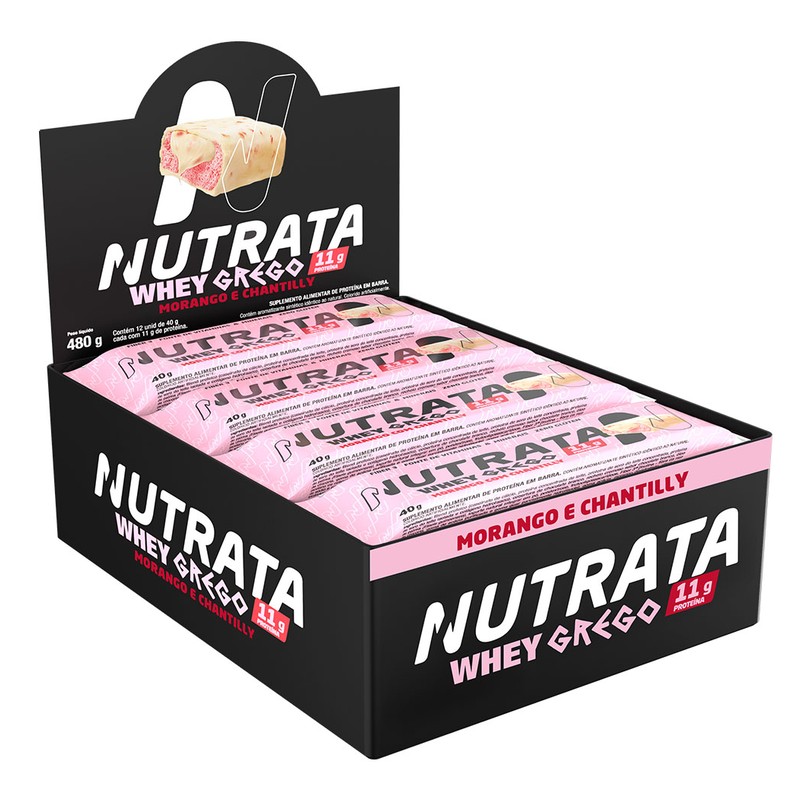 NUTRATA BARRA GREGO MORANGO COM CHANTILLY - 40G