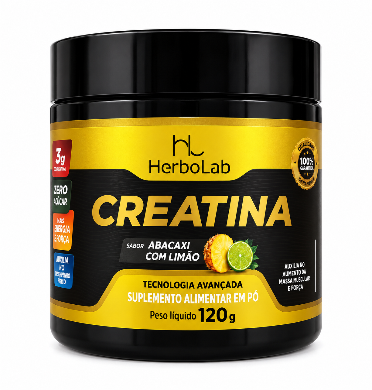 HERBOLAB CREATINA ABACAXI COM LIMÃO