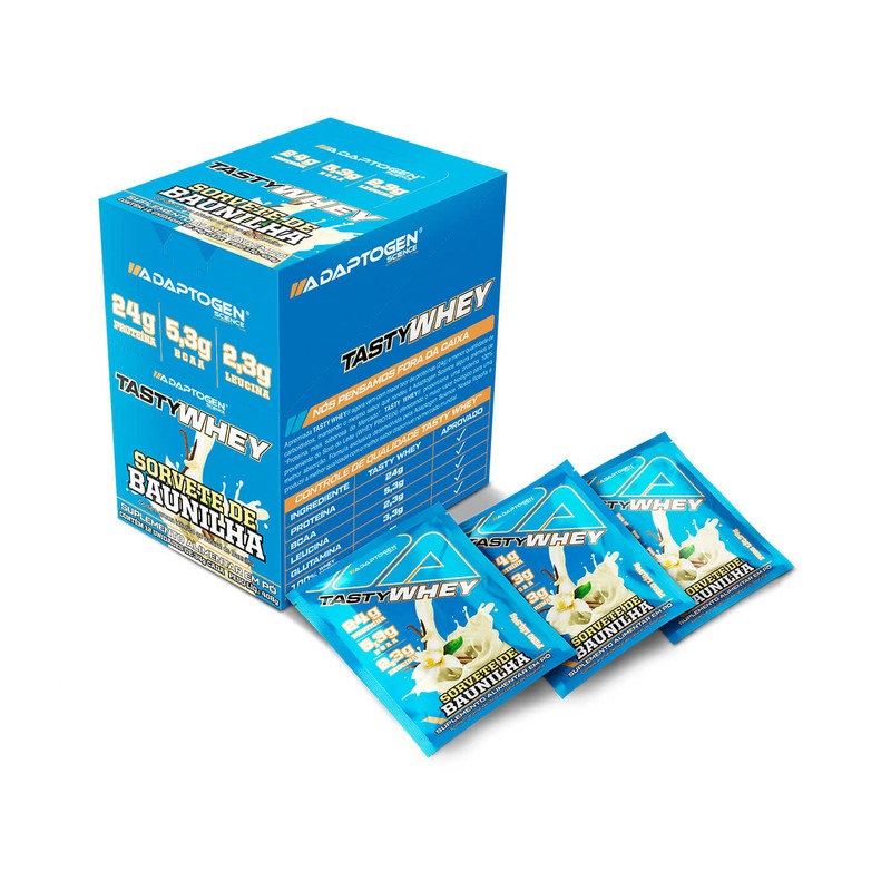 ADAPTOGEN TASTY WHEY PACKET SORVETE DE BAUNILHA