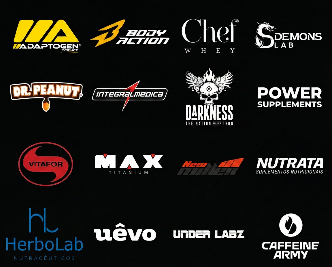 Marcas distribuídas pela Body Burn: Adaptogen, Body Action, Caffeine Army, Chef Whey, Demons Lab, Dr. Peanut, Herbolab, Integralmédica, Darkness, Max Titanium, New Millen, Nutrata, Power Supplements, Uêvo, Under Labz e Vitafor